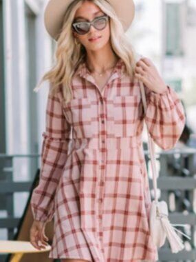Plaid You Came Dress